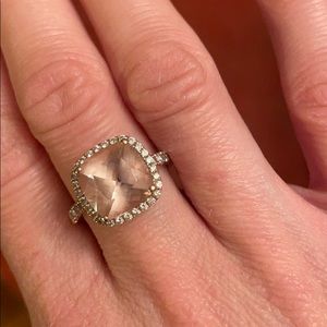 Morganite 14kt rose gold ring